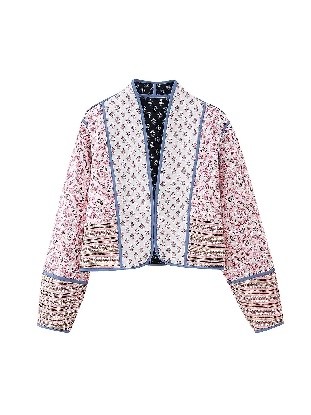 Nigikala Nigikala Women's Clothing Prints Two Sides Of The Cotton Jacket Cardigan Color Small Cotton Jacket Cotton Clothes Women D15733