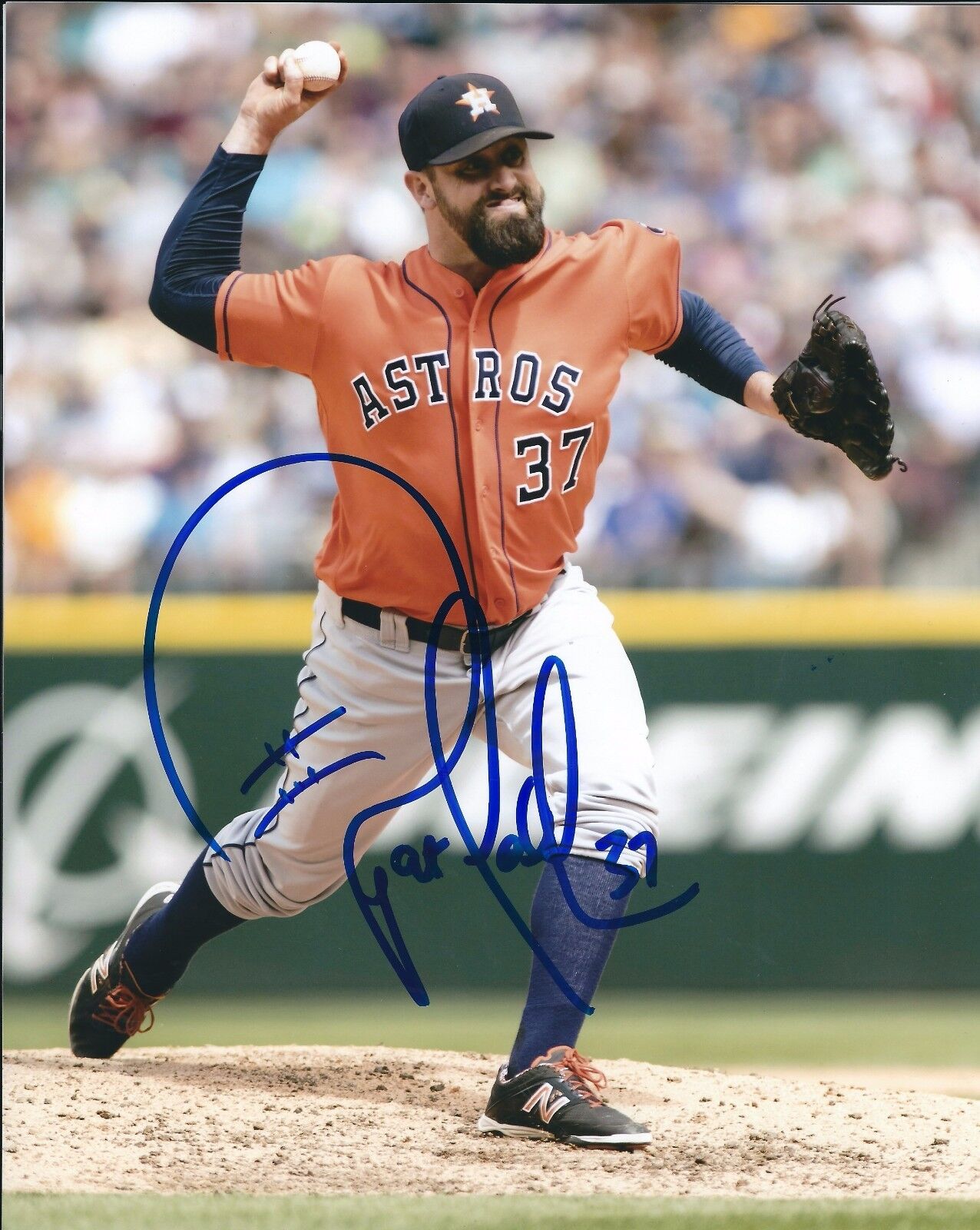 AUTOGRAPHED 8x10 PAT NESHEK Houston Astros Photo Poster painting W/COA