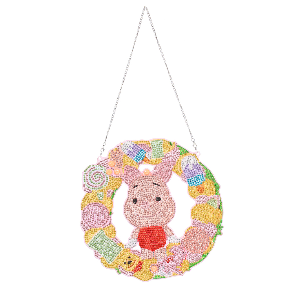 

Cartoon Pig Wreath - 5D DIY Craft Pendant - 23*23CM, 501 Original