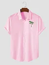 Classic Coconut Casual Everyday Basic Short Sleeve Shirt