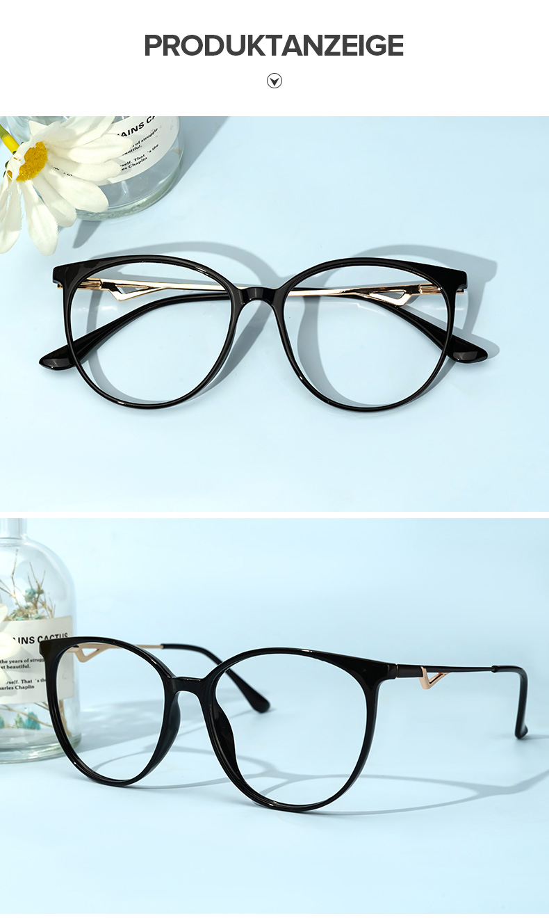 Babbage Schwarz Rund Brille