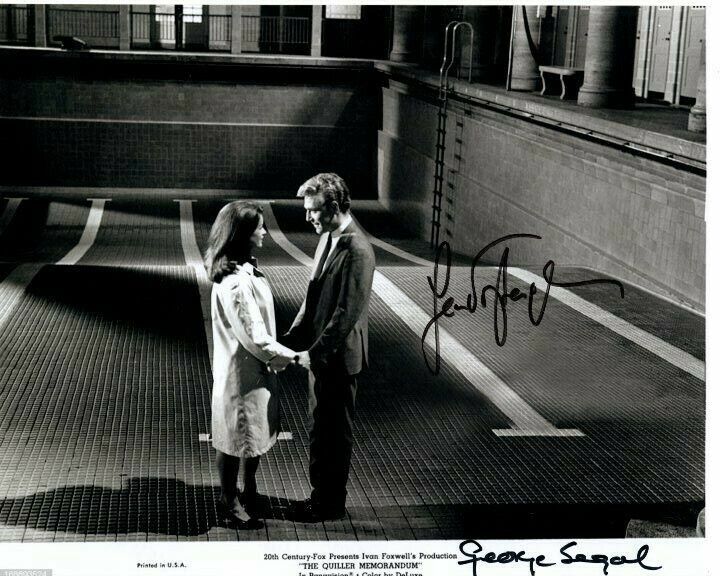 GEORGE SEGAL and SENTA BERGER signed autographed THE QUILLER MEMORANDUM Photo Poster painting