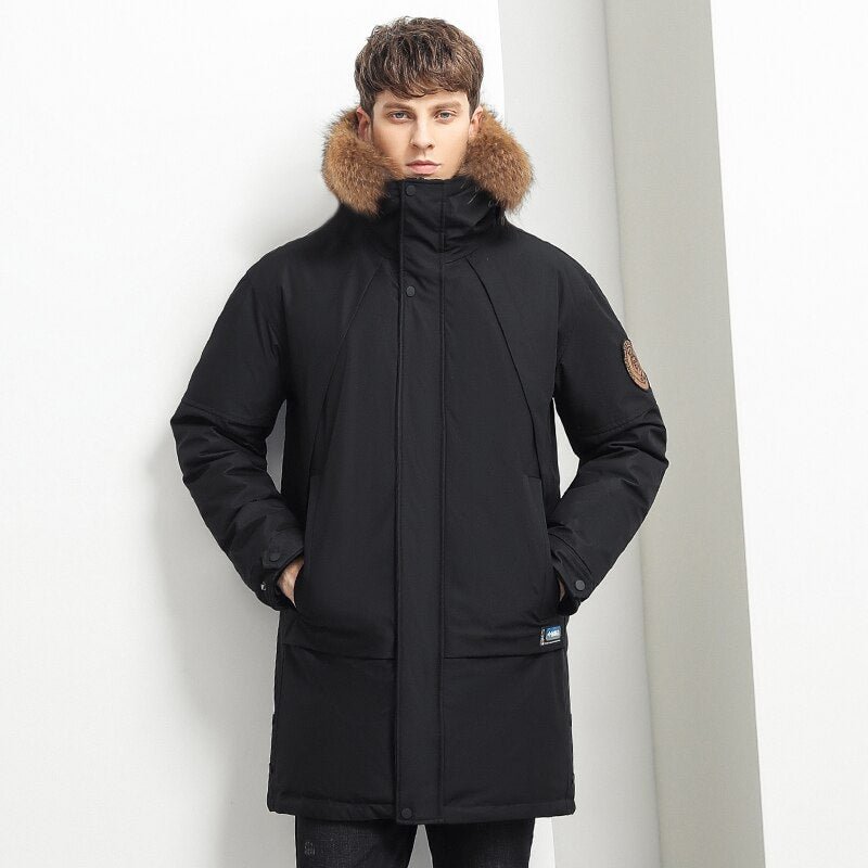 Men 2022 Winter Parkas New Fashion Coat Thick Warm Men Down Jacket Long