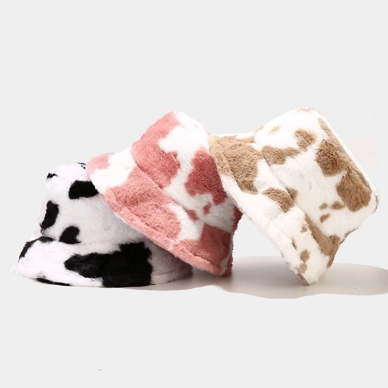 Women's Fashion Cow Pattern Wide Eaves Bucket Hat