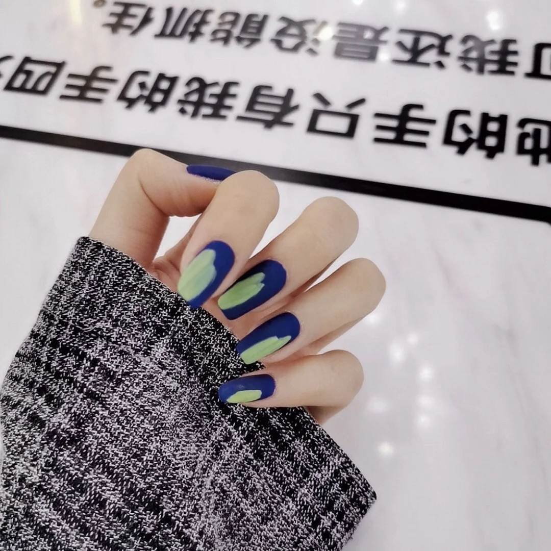 24PCS Matte Pink False Nail Patches Girl Korean Women Manicure Beauty Tool Pure Color Short Square Fake Nails DIY Decoration-Nail Inspo