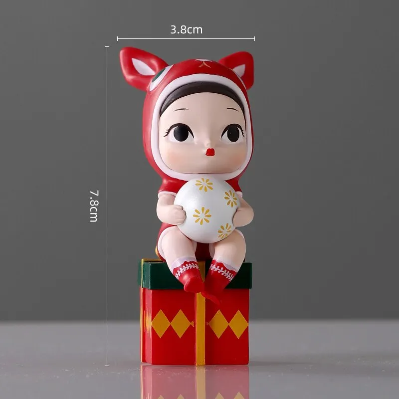 Little Girl Statue Creative Resin Fairy Tale Figurines For Interior Home Decor Room Desk Decoration Birthday Gift For Girlfriend