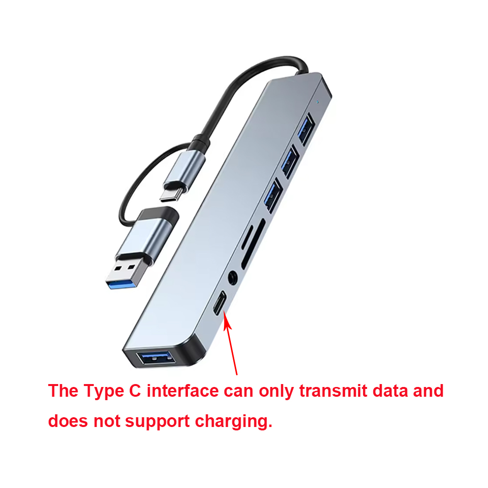 Likron Watches Likron 8-in-1 USB-C Hub Docking Station with 4K HDMI