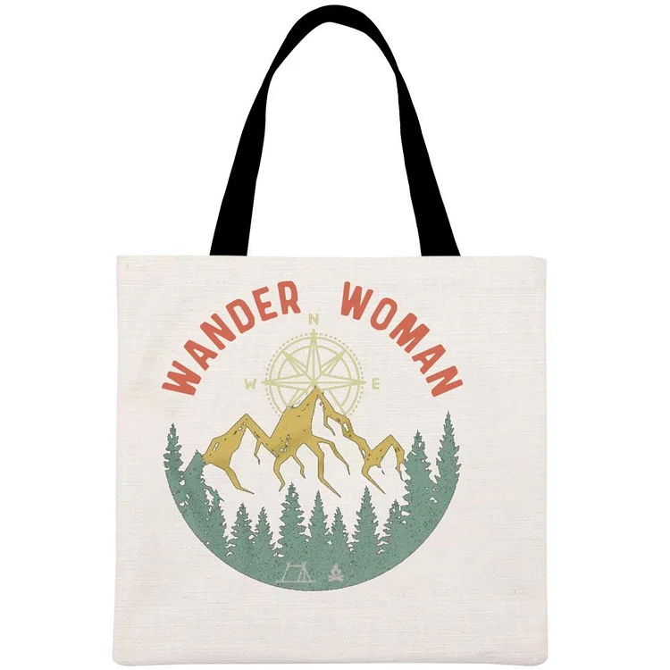 wander women Camping Printed Linen Bag-Annaletters