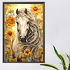 (40*60cm)Sunflower Horse - Round Partial AB Drill Diamond Painting