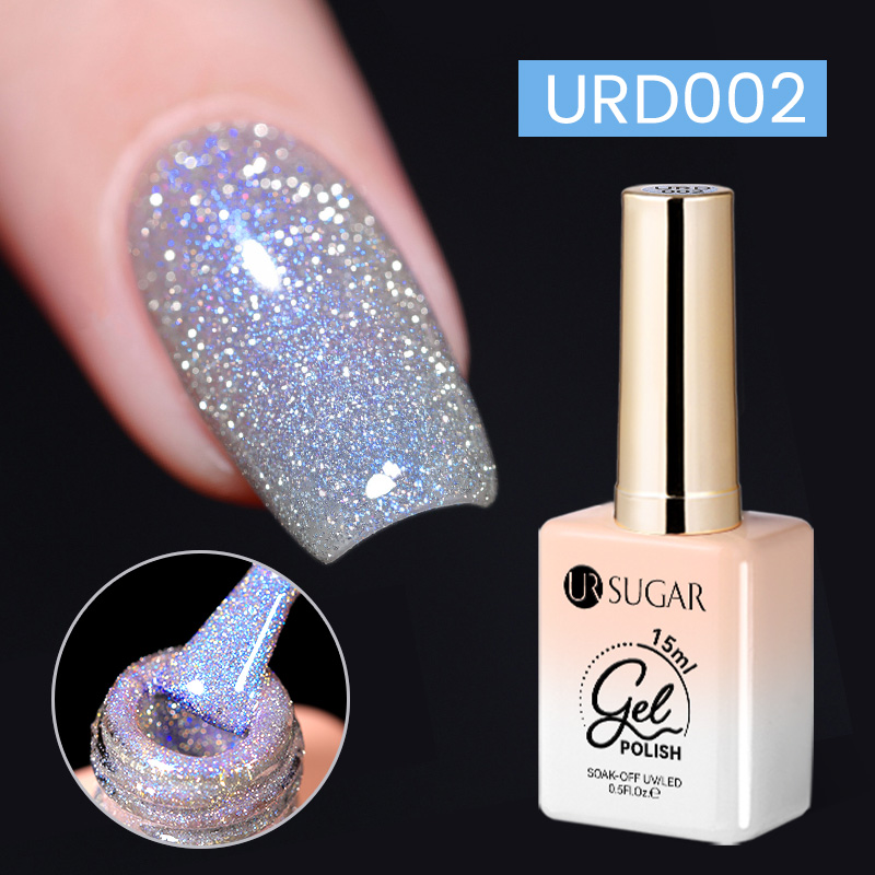 Needmkt UR SUGAR 15ml Champagne Water Light Cat Magnetic Gel Nail Polish Vernis Semi Permanent Soak Off Crystal Gel Polish For Nails