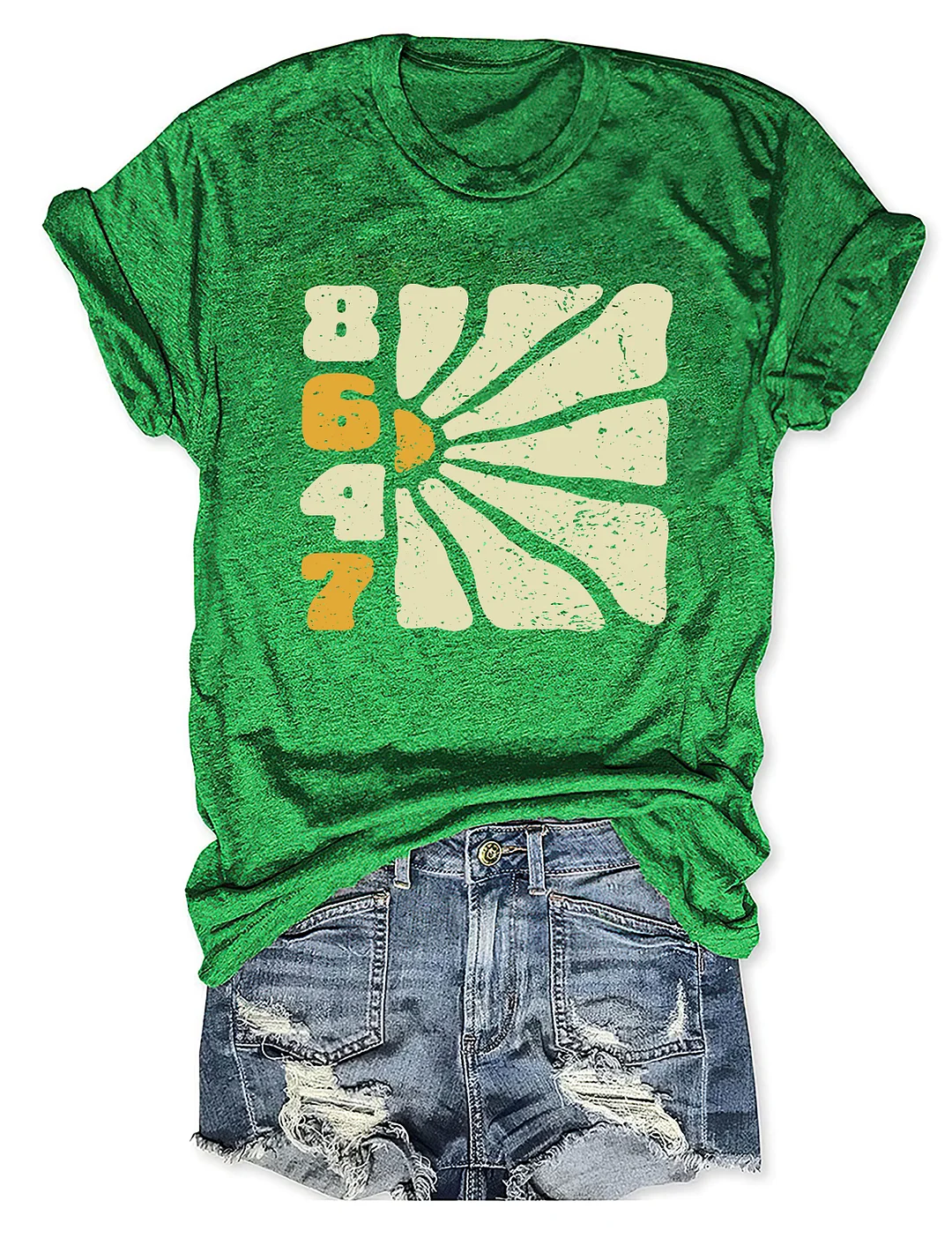 8647 Floral Subtle Anti FDT T-shirt