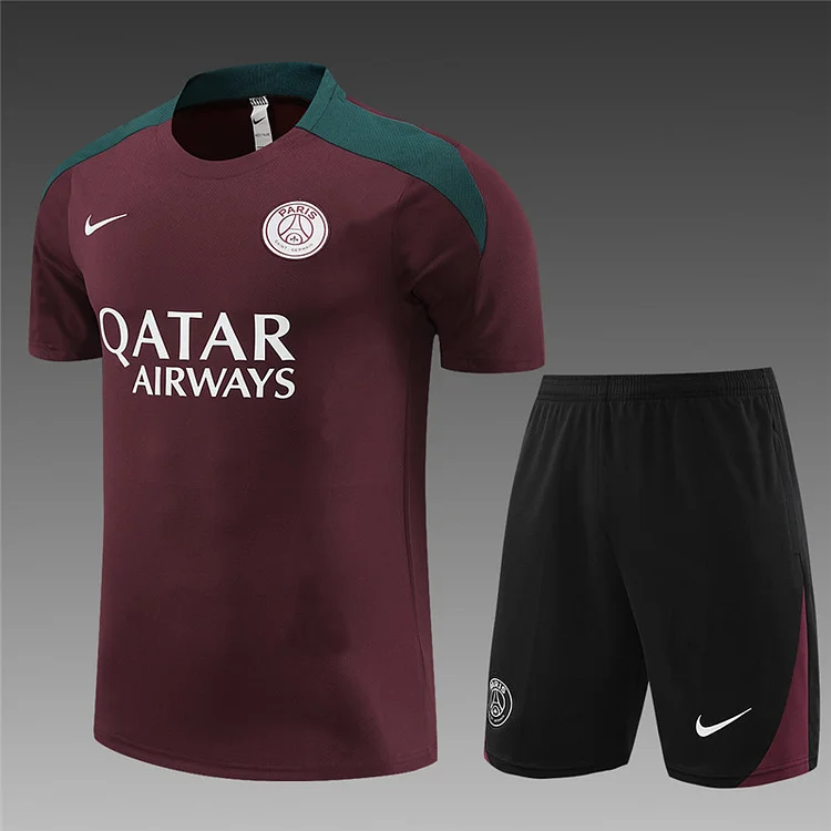 2024-25 Paris Maroon Short Sleeve Training Jersey