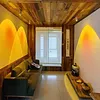 Sunset Lamp Ceiling Spotlgiht Lighting Surface Mount Entryway Photo Painting Wall Sconces Angle Adjustable Red Halo Rotatable Ceiling Lamps for Bedroom Living Room Decor
