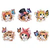 6Pcs Butterfly Kitten Diamond Painting Fridge Magnet Diamond Art Magnets Decals Kit