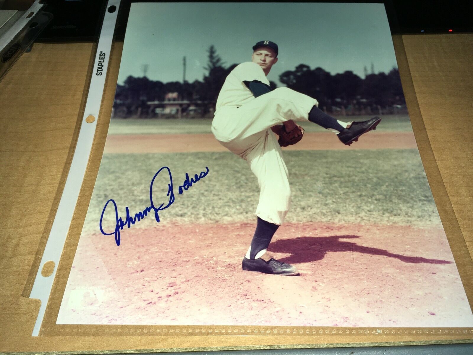 Johnny Podres Brooklyn Dodgers Signed 8 x 10