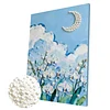 Blumen-Mond-DIY-Perlen-Mal-Kits mit Rahmen 30x40 cm Perlengem&auml;lde Bildkunst Basteln f&uuml;r Erwachsene Anf&auml;nger Geschenk Hausdekoration an der Wand