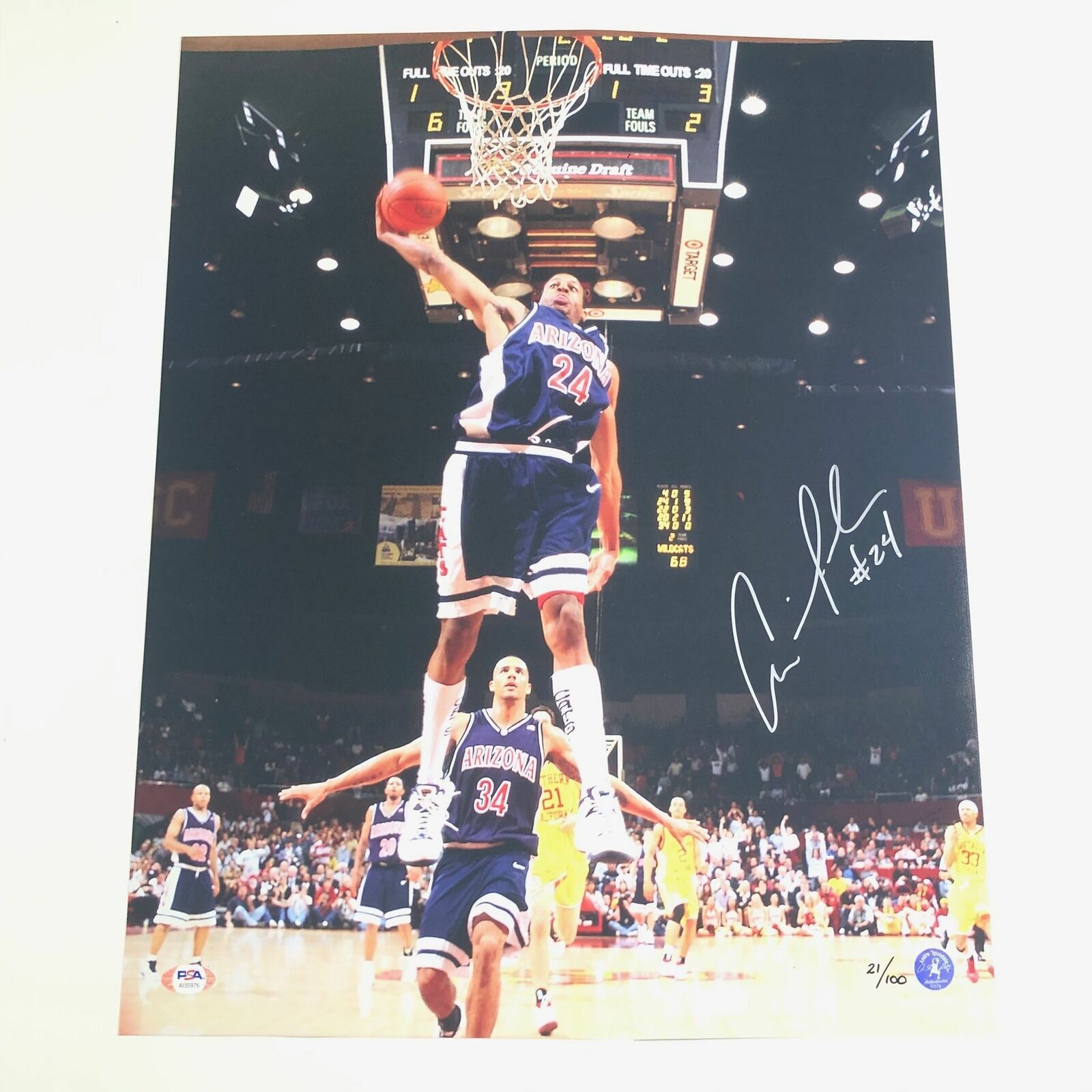 Andre Iguodala Signed 16x20 Photo Poster painting PSA/DNA Arizona Wildcats Autographed