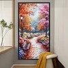 Chemin forestier - perceuse ronde peinture diamant - 40*70cm (grande taille)