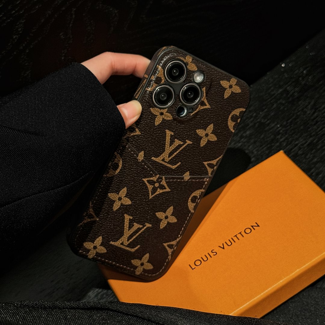 Louis Vuitton Monogram LV Canvas Leather Card Slot Phone Cases ProCaseMall