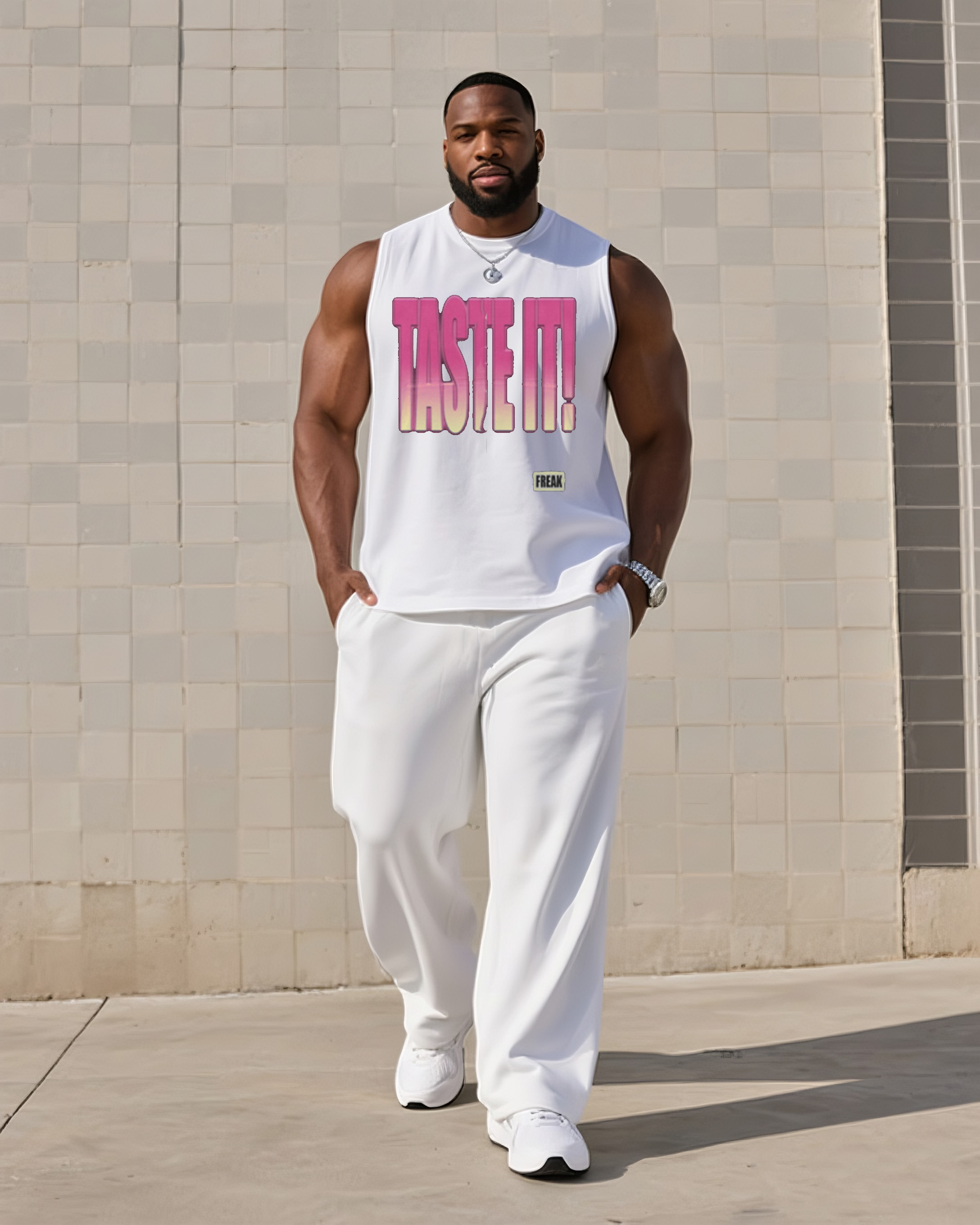 Men's Plus Size Daily Casual Taste Gradient Print Vest Pants Suit