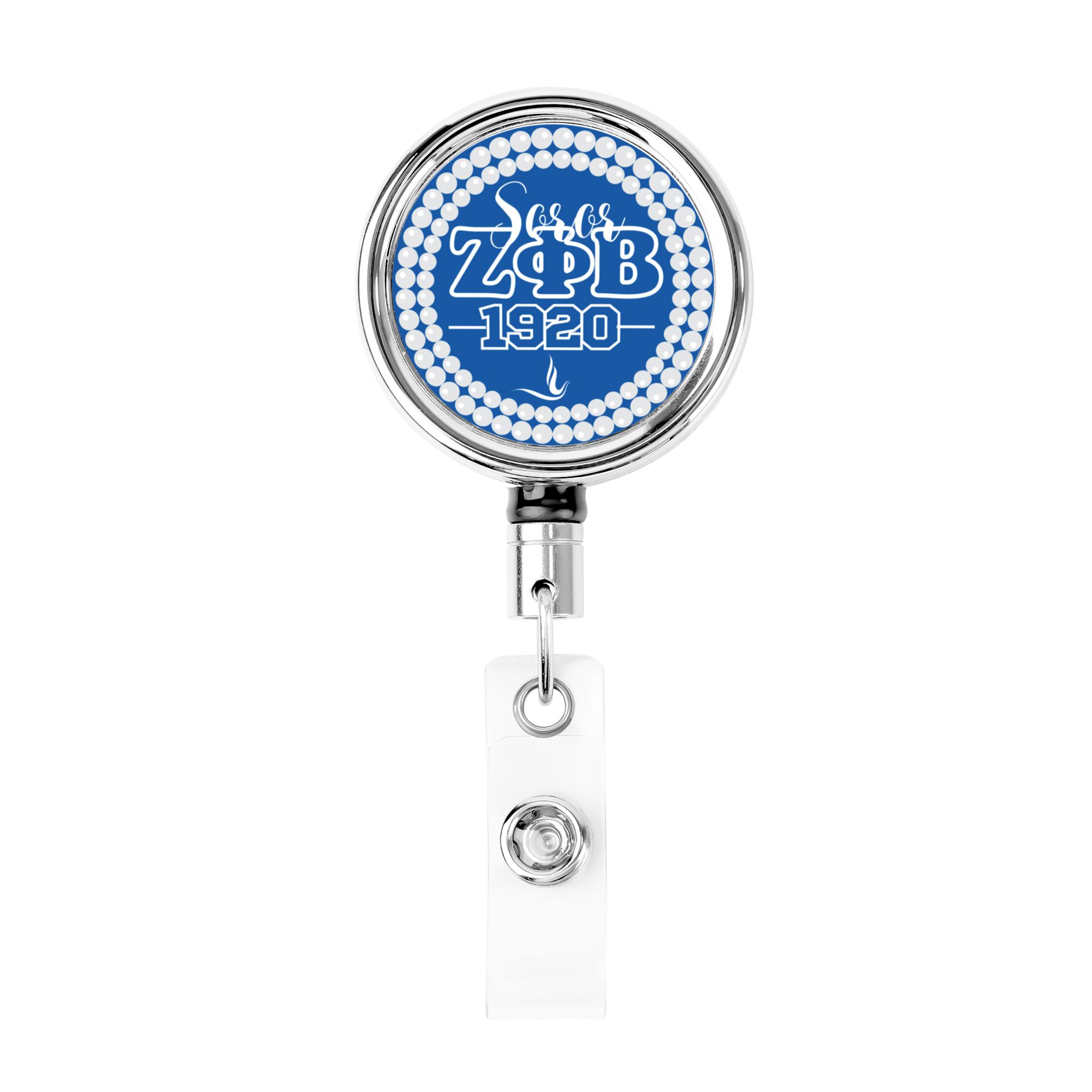 Metal Retractable Full Width Badge Holder 