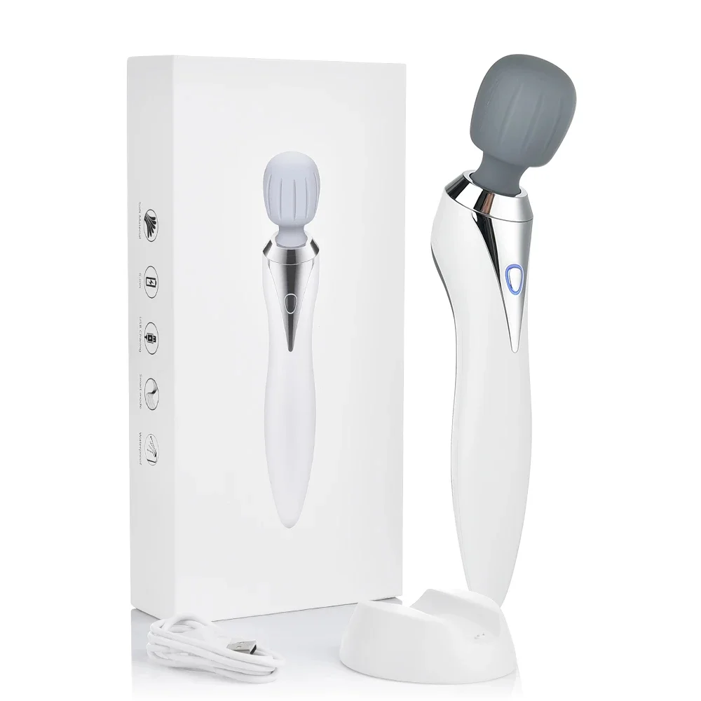 Personal Wand Massager 5 Modes Cordless and Handheld Magnetic Charging USB Rechargeable Waterproof Whisper Quiet for Neck Shoulder Back Body