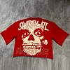 Vintage skull print cropped T-shirt