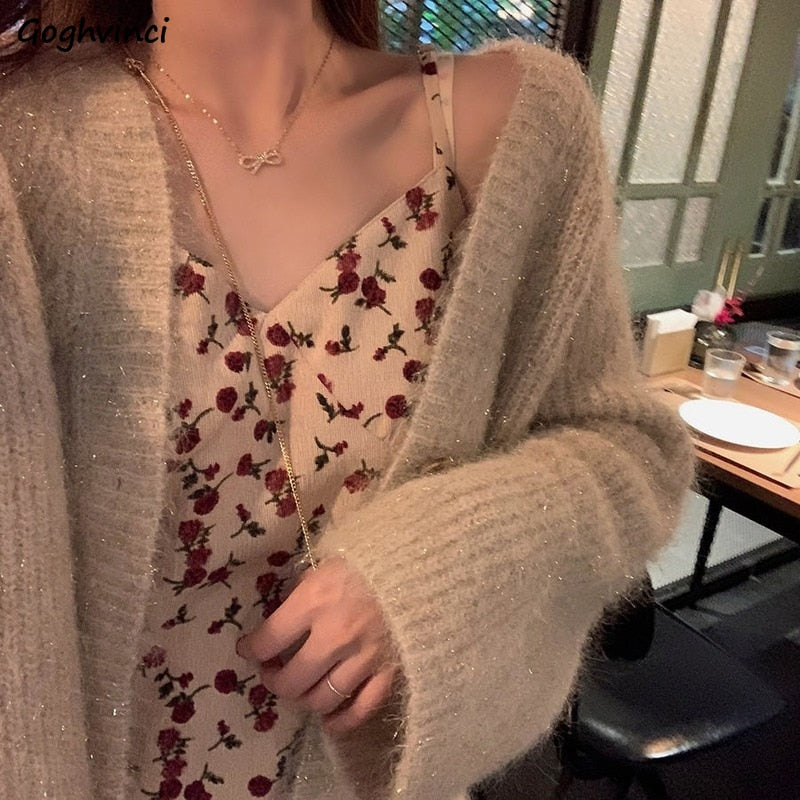 Sleeveless Dresses Women Sexy Ladies Clothes Print Mid-Calf V-Neck All-match Casual High Waist Ins Harajuku Elegant College New LANFUBEISI