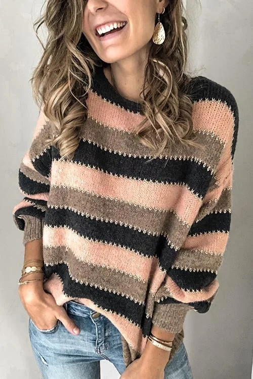 Cozy Attitude Stripe Sweater