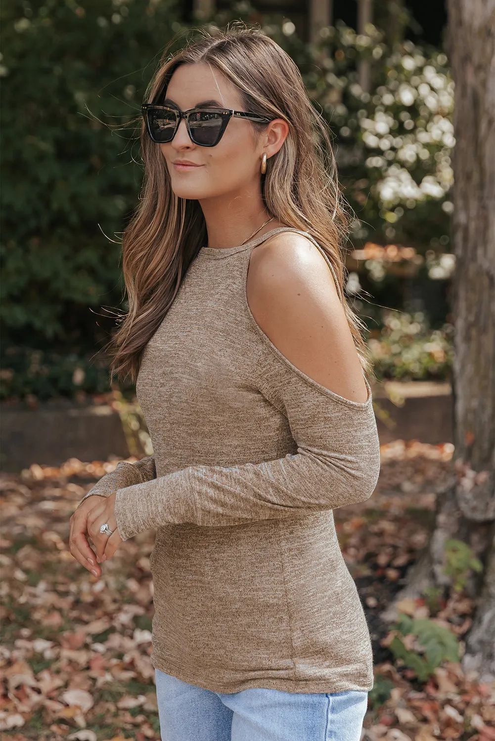 Stylish and Edgy Cold Shoulder Top