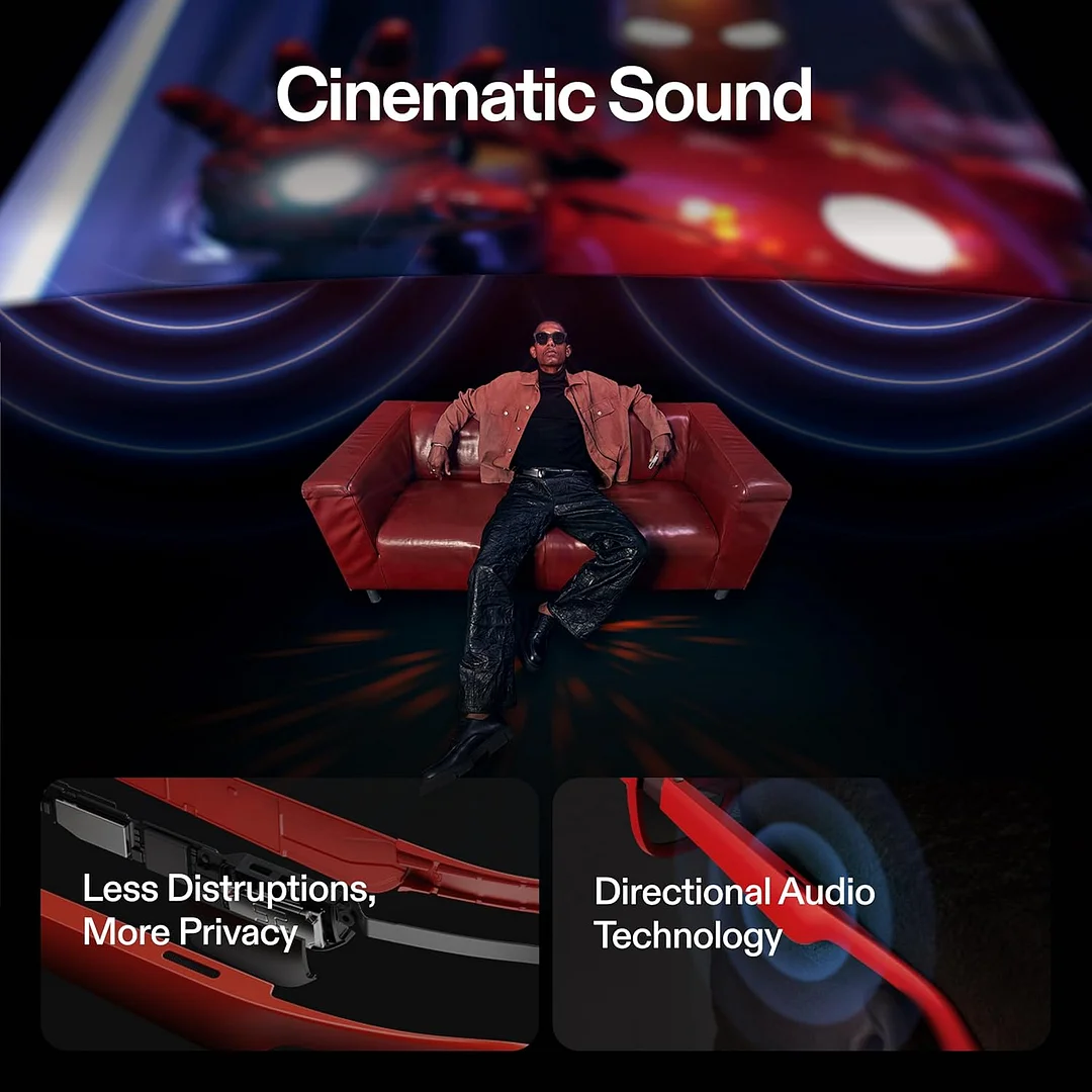 Ochelarii AR F0 XREAL Air 2 Pro | FOV 46&deg;, afișaj HD de 130&rdquo; la 120Hz, culori reale, sunet cinematografic și confort pe tot parcursul zilei. Compatibili cu iPhone 16/15, Steam Deck, ROG, Mac, PC, Android și iOS.