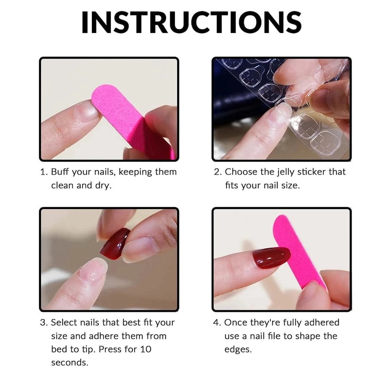 Valentine’S Day Casual Lady Minimalist Solid Color Plastic Press-on Nails 1 Set