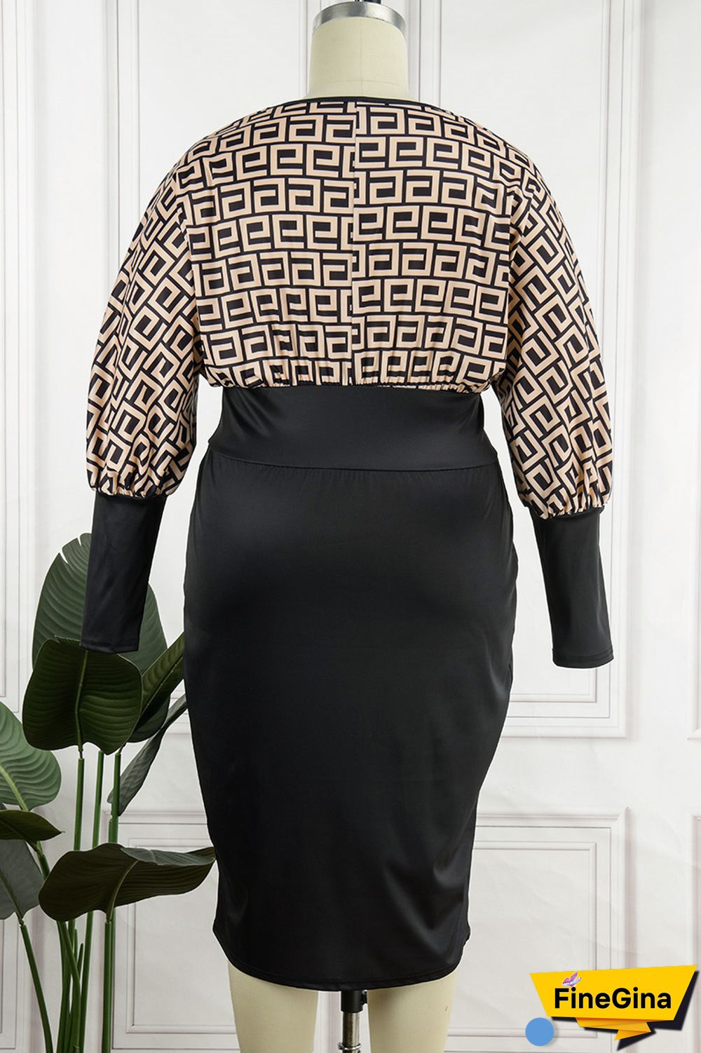 Apricot Sexy Casual Print Bandage Printing V Neck Wrapped Skirt Dresses