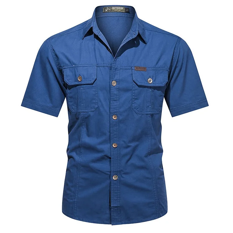 🔥Men's Outdoor Loose Jeep Style Non-Iron Short Sleeve