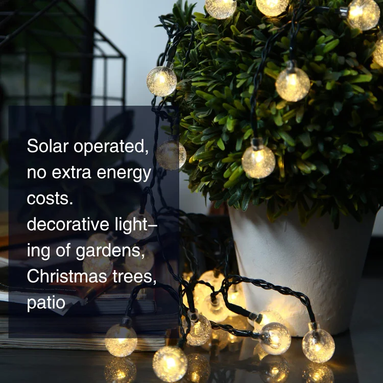 Outdoor Solar Led String Lights, Patio Solar Decorative Lights