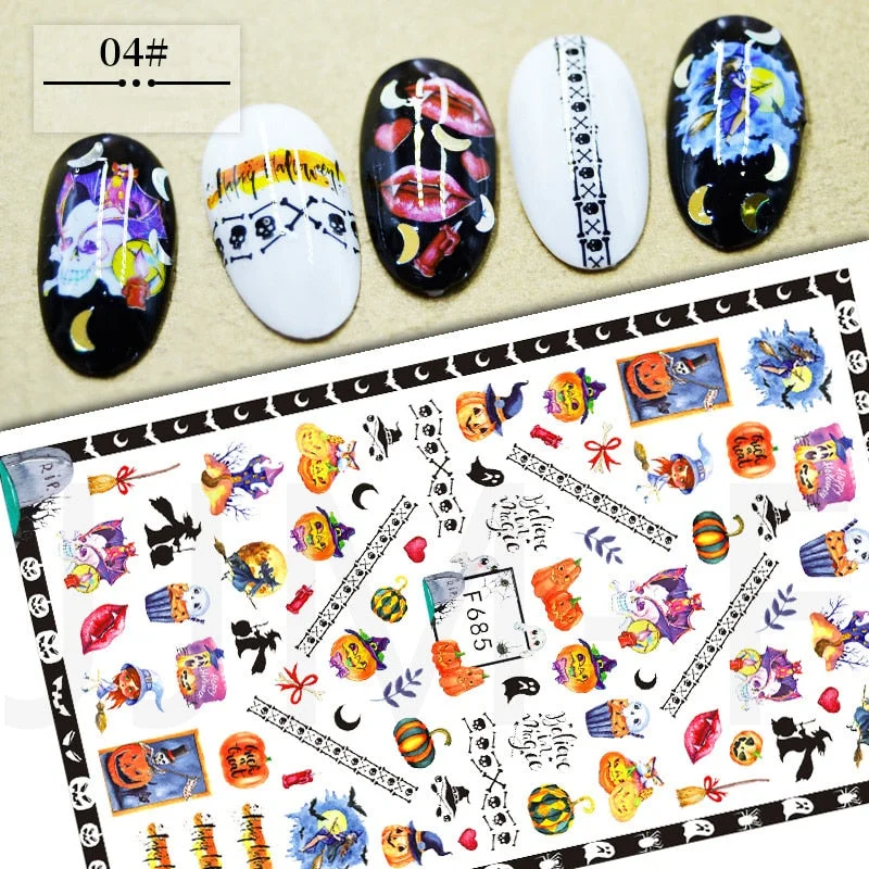 3D Christmas Nail Art Decoration Stickers Sparkly Gold White Colorful Glitter Geometry Snowflake Winter Slider Nail Foils-Nail Inspo