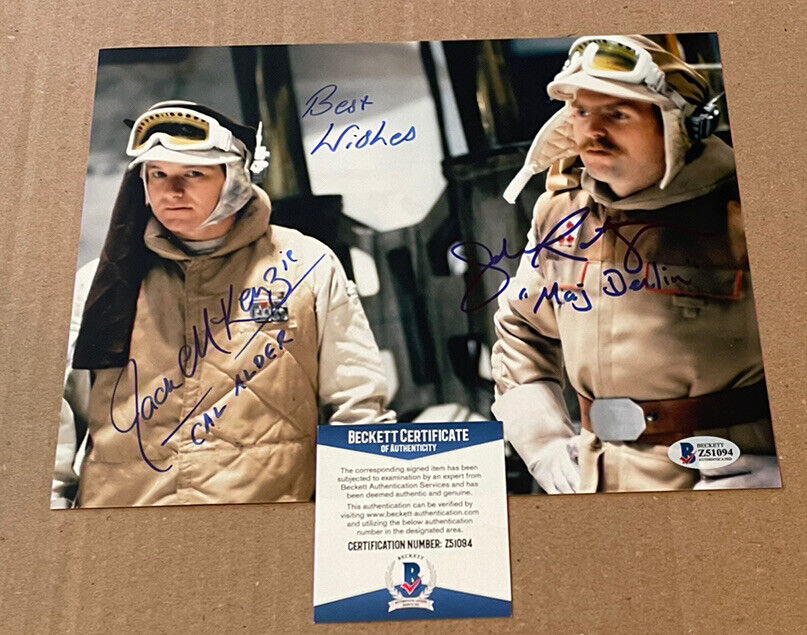 JOHN RATZENBERGER-JACK MCKENZIE SIGNED STAR WARS 8X10 Photo Poster painting BECKETT CERTIFIED