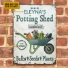 Personalized Garden Shop Bulbs Seeds Customized Classic Metal Signs