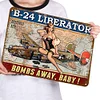 Plane Girl - Vintage Metal Signs(12*16Inch)-Pin-up-girls