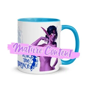 Pornhint For The Alliance Mug Ecchi Mug NSFW Kinky Mug Night Elf Anime Mature NSFW