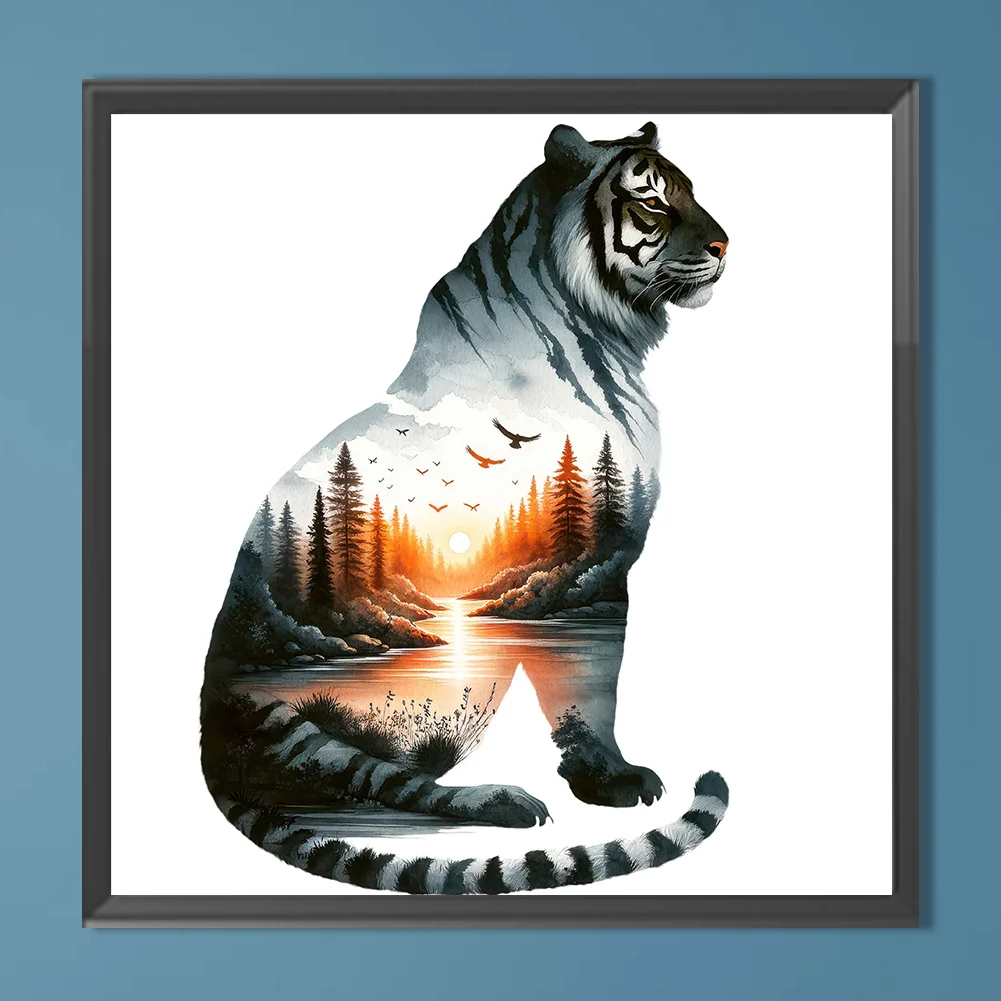 Diamond Painting - Full Round Drill - Tiger(Canvas|30*30cm)