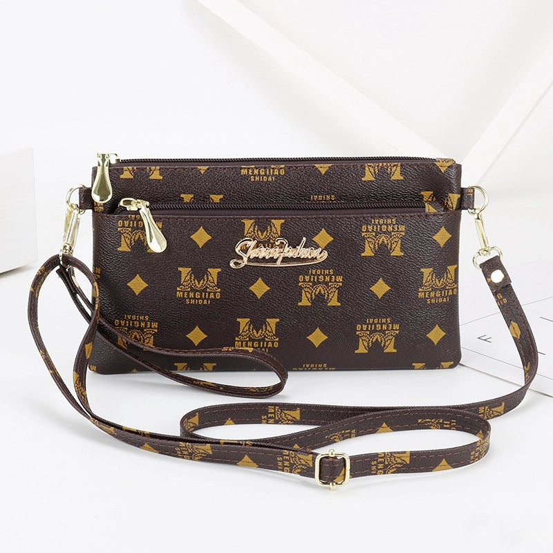 Women's Small PU Solid Color Elegant Streetwear Square Zipper Square Bag