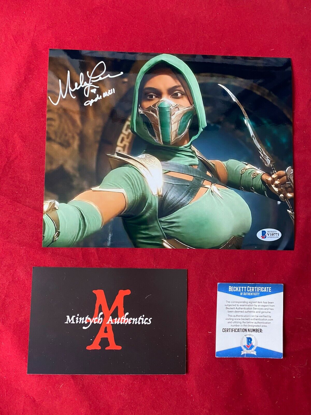 MELA LEE AUTOGRAPHED SIGNED 8x10 Photo Poster painting! MORTAL KOMBAT! JADE! BECKETT COA!