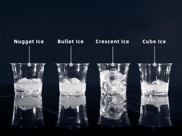 Product Introduction of Euhomy Clear Crescent Ice Maker with handle 16pcs in 12min.sufficient daily production 28lbs.self-cleaning 20min per cycle.Perfect for home.kitchen.camping and parties. 5