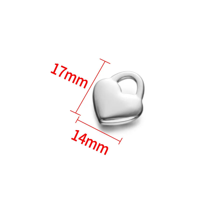 1 Piece 16.5*16.5mm 16.5*21.5mm 18*22.5mm Hole 1~1.9mm Hole 2~2.9mm 304 Stainless Steel 18K Gold Plated Moon Heart Shape Solid Color Jewelry Accessories Pendant