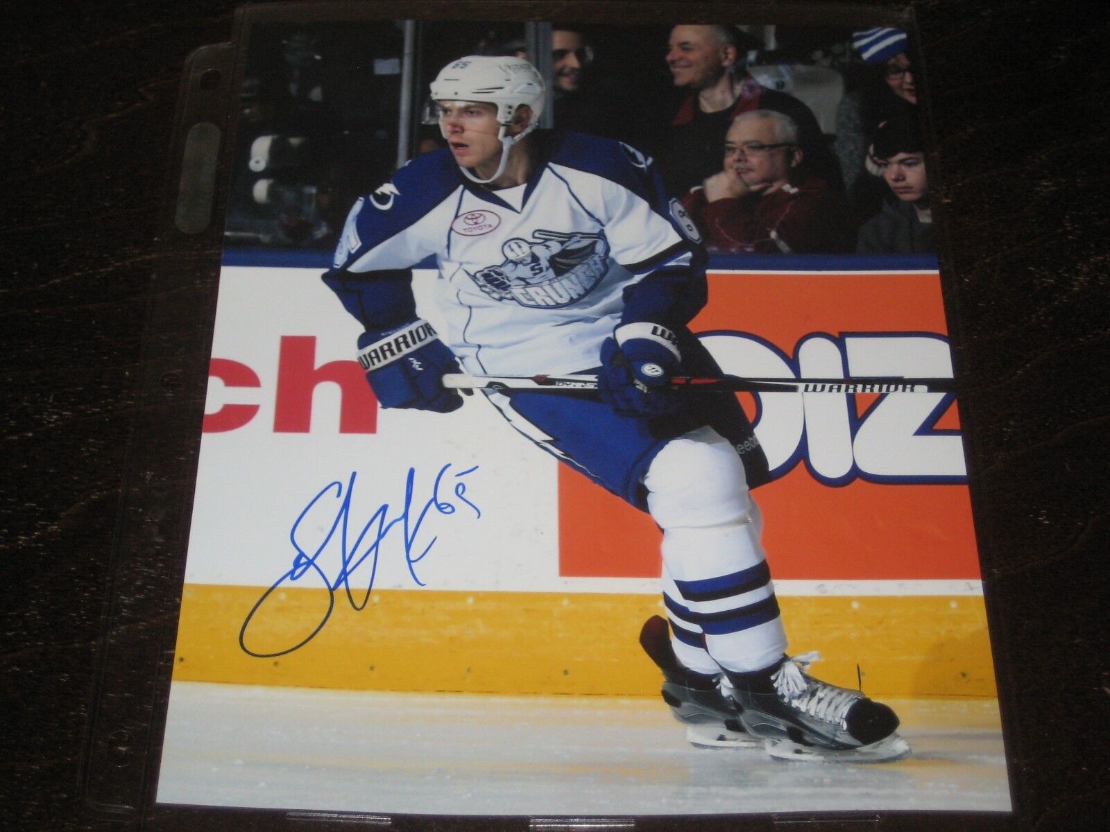 SLATER KOEKKOEK autographed SYRACUSE CRUNCH 8X10 Photo Poster painting L@@K!!