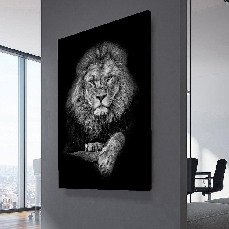 Black and White Lion King Canvas Wall Art MusicWallArt