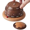 Wooden Desk Calendar, Planet Shaped Wood Permanent Calendar, Wooden Perpetual Desk Calendar Planet, Wooden Calendar for Table Decorations Art Crafts, Aesthetic Desk Accessories Wooden Calendar