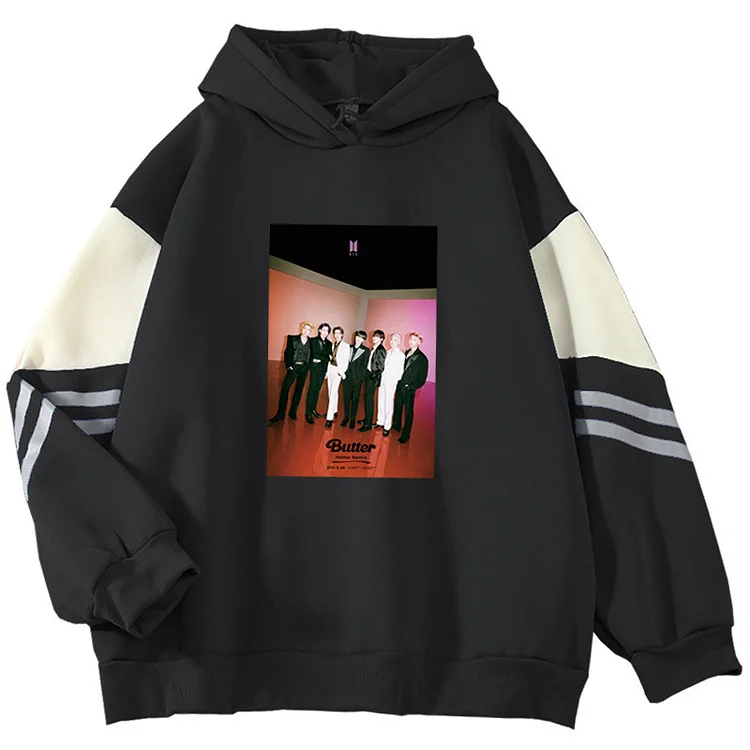 BTS Butter Photo Colorblock Hoodie