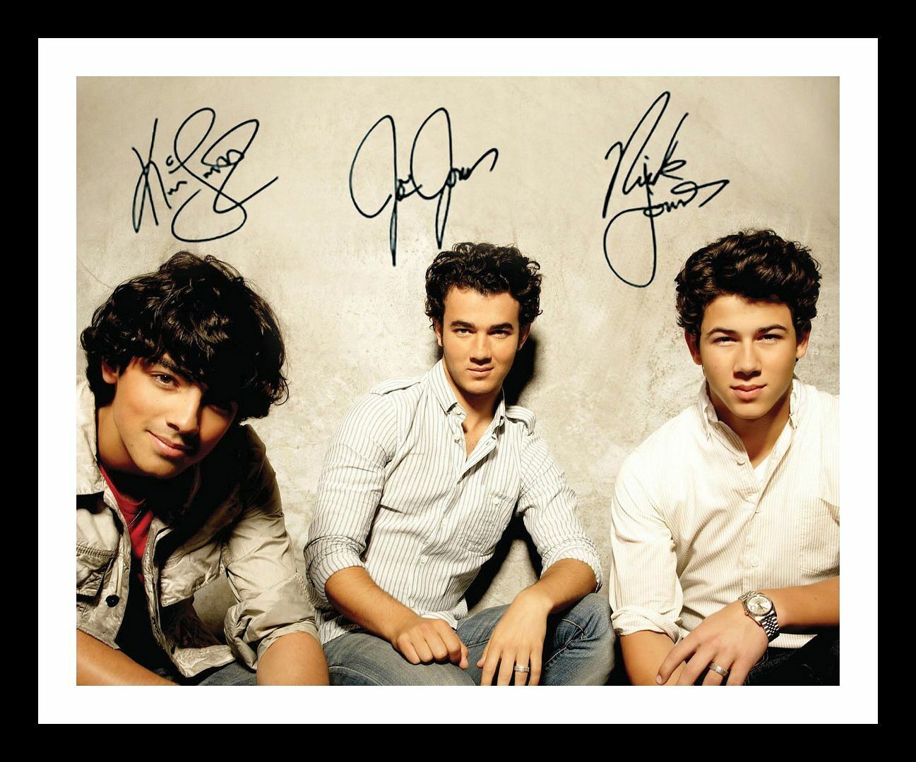 Jonas Brothers Autograph Signed & Framed Photo Poster painting 1